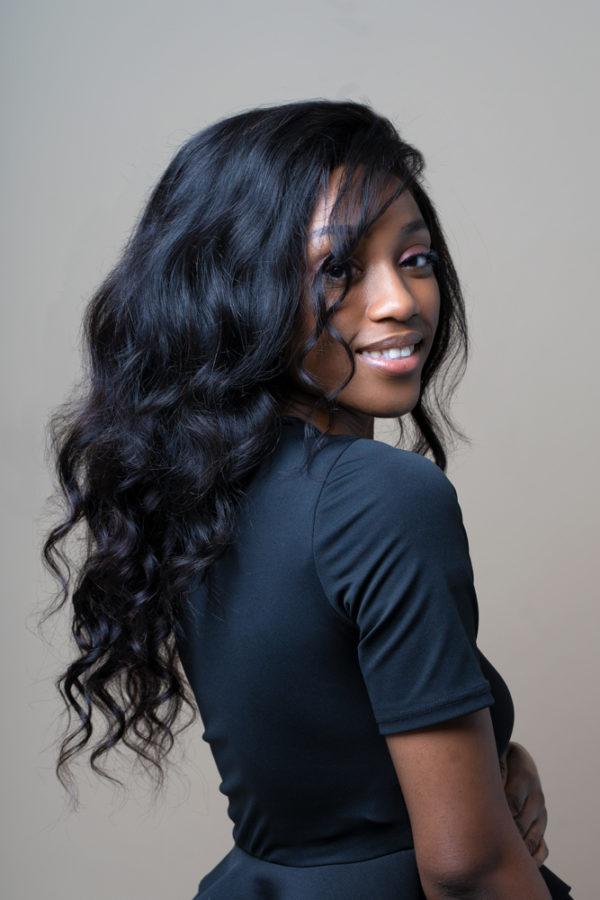 Sapphire loose wave wig